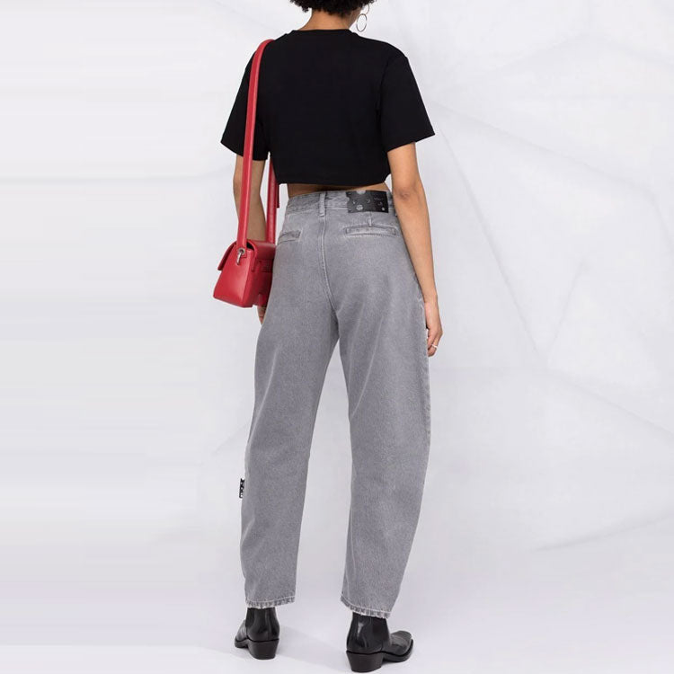 (WMNS) Off-White Logo Micro Mark Short Sleeve Slim Fit Version Black OWAA081F21JER0011001