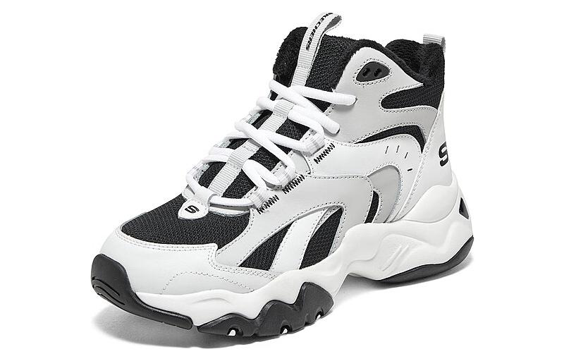 (WMNS) Skechers D'Lites Sneaker 'White Grey Black' 168014-WBK