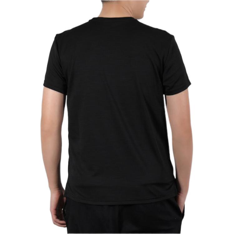 Men's Nike DRI-FIT Printing Logo Round Neck Quick Dry Short Sleeve Black T-Shirt 891427-060