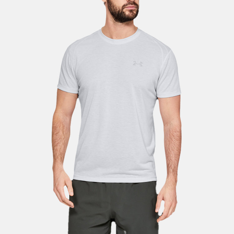 Men's Under Armour Streaker Series Running Sports Short Sleeve Gray 1326579-014