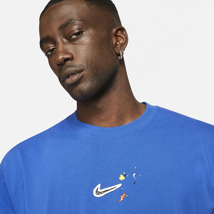 Nike Max 90 Splatter Short Sleeve T-Shirt 'Game Royal' DM8009-480