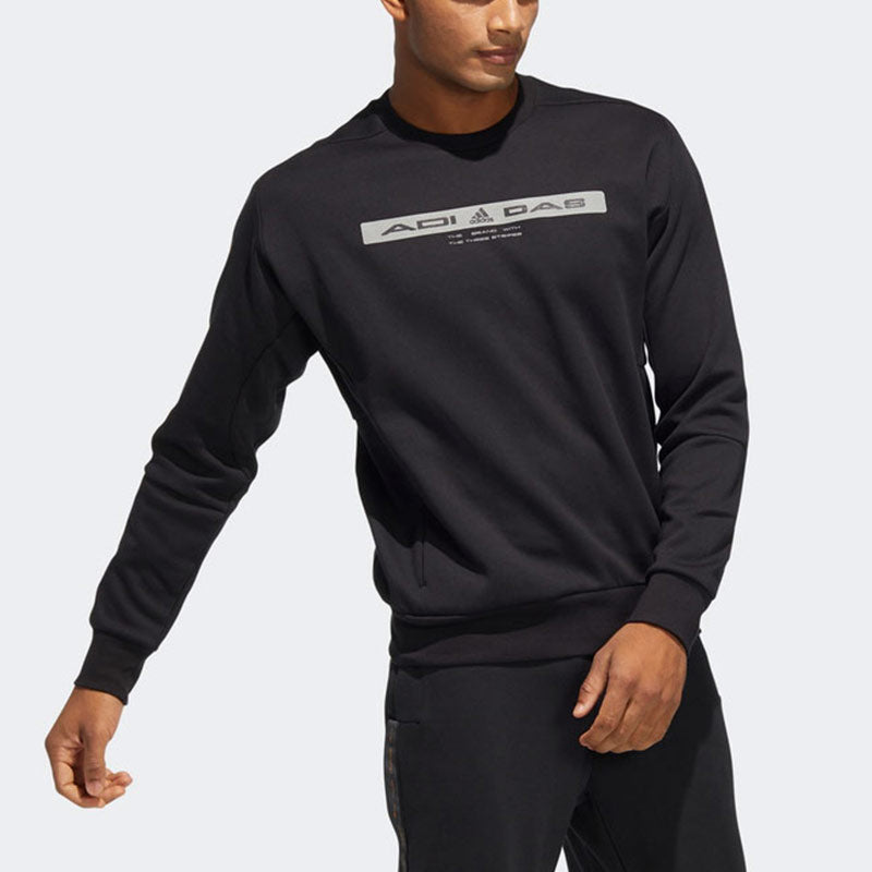 Men's adidas Th Ref Swt Round Neck Long Sleeves Knit Black HE9899