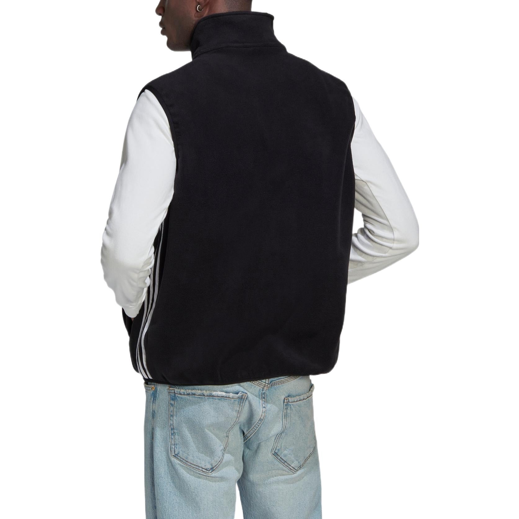 adidas Adicolor 3-Stripes Fleece Vest 'Black' HK7392