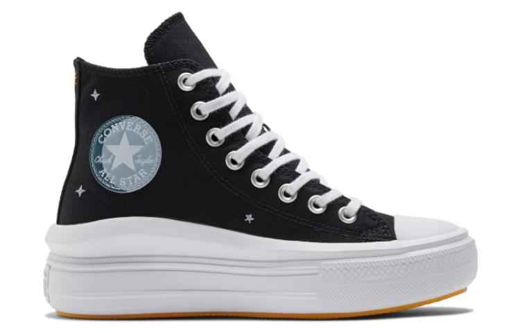 (WMNS) Converse Chuck Taylor All Star Move High 'Black White Orange' A02896C