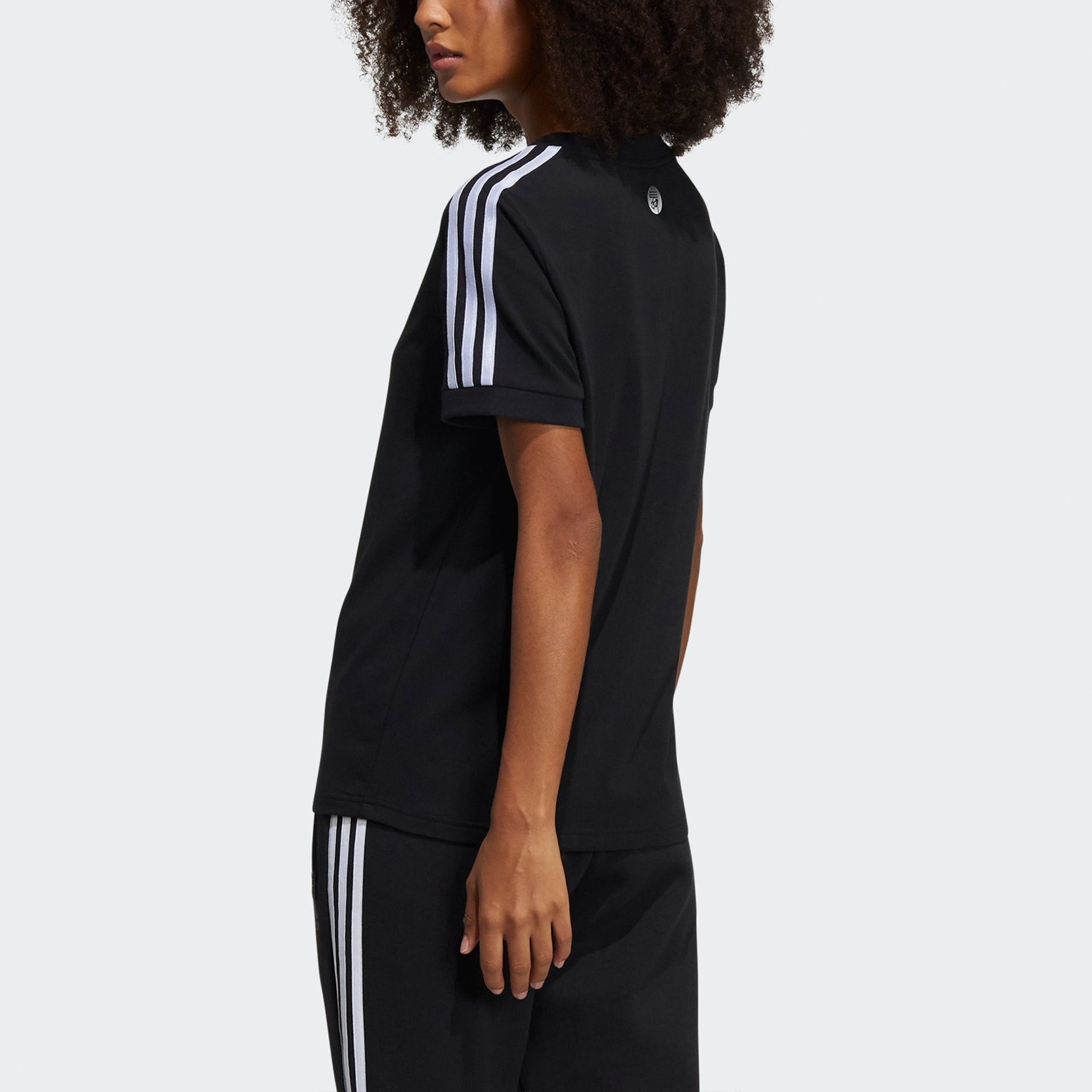 (WMNS) adidas Essentials Slim 3-stripes T-Shirts 'Black' HD0371