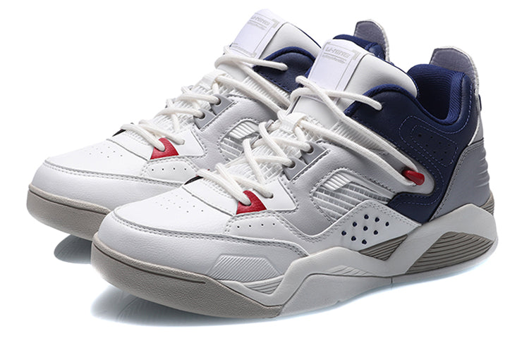 Li-Ning Casual Basketball Shoes 'White Grey Blue' AGBR025-3