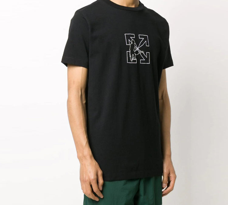 Off-White FW20 Worker Embroidered Short Sleeve OMAA027E20JER0031001