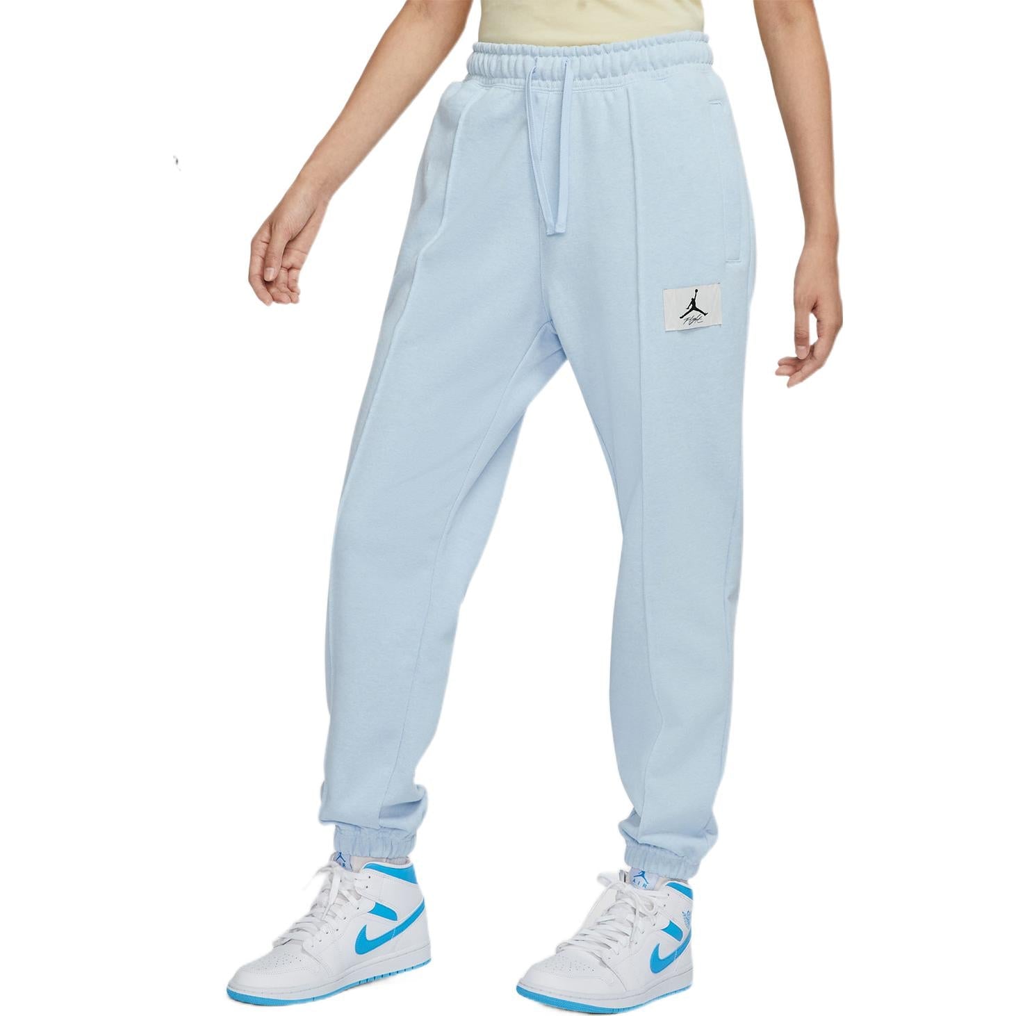 (WMNS) Nike Living Series Solid Color Logo Printing Elastic Waistband Bundle Feet Sports Pants/Trousers/Joggers Gray DD7002-438
