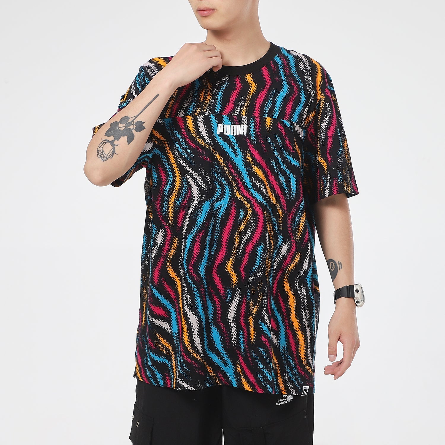 PUMA Wild Pack AOP Tee 'Black' 579508-71