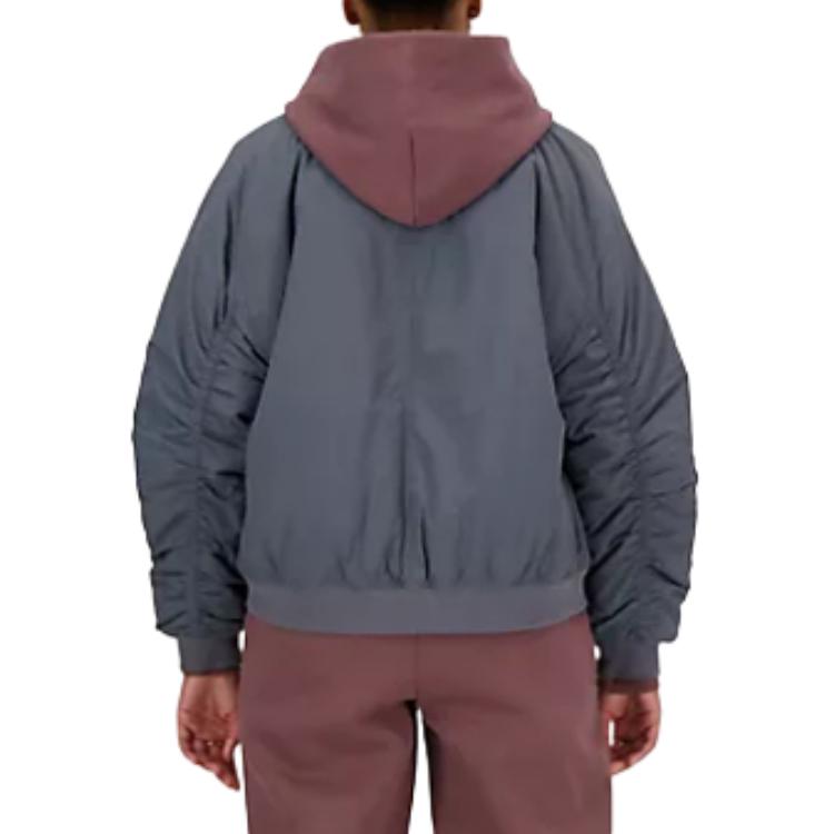 (WMNS) New Balance Linear Heritage Woven Bomber Jacket Asia Sizing 'Graphite' WJ33507-GT