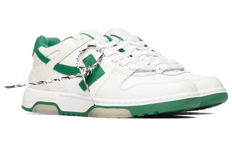 Off-White Out Of Office Low Top Sneakers White/Green OMIA189R21LEA0010155
