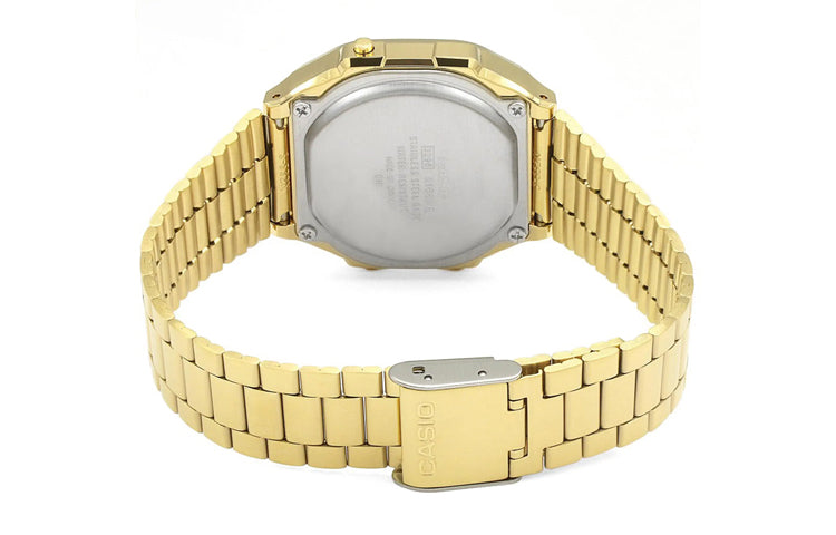 CASIO Mirror Face Stainless Steel Unisex Vintage Waterproof Mens Gold Digital A168WEGM-9