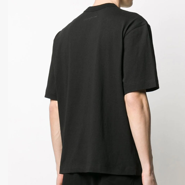 Men's Y-3 SS20 Photo Printing Round Neck Short Sleeve Black FP8698