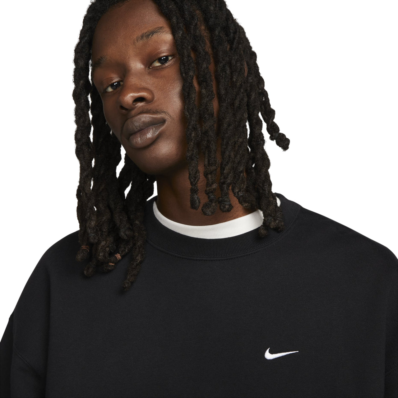 Nike Solo Swoosh Fleece Crew 'Black' DX1361-010
