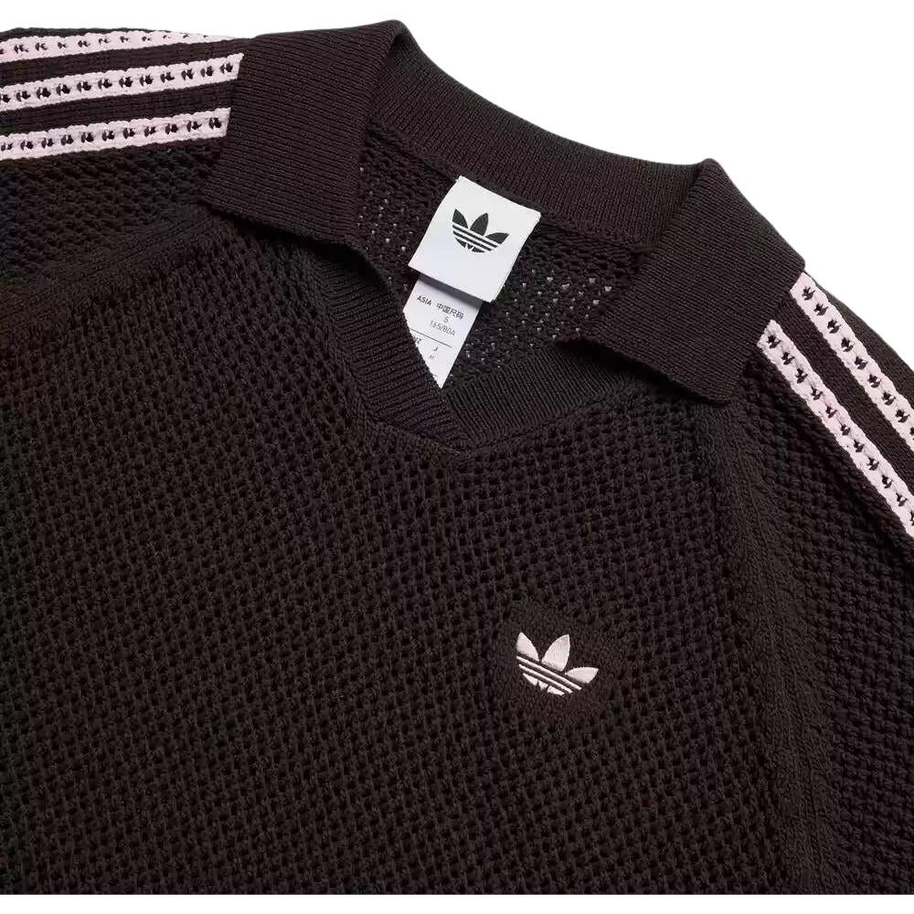 (WMNS) adidas Polo Shirt Asia Sizing 'Black White' KE0198