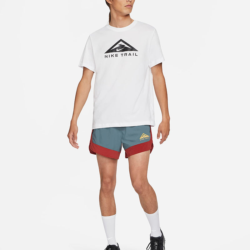 Nike Dri-fit Pattern Printing Round Neck Short Sleeve White CZ9804-100