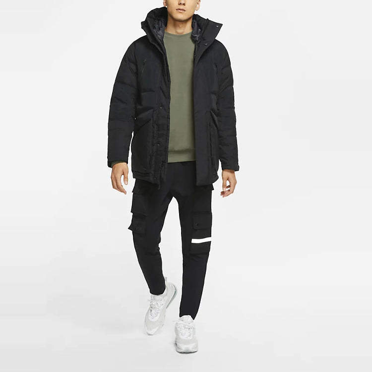 Nike Sportswear Down-fill Sports Outdoor hooded Stay Warm Down Jacket Black CU4393-010