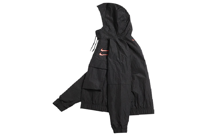 Men's Nike Swoosh Hooded Jacket Black CU3886-010