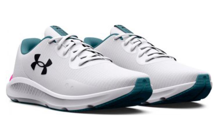 (WMNS) Under Armour Charged Pursuit 3 Tech 'White Pink Aqua' 3025430-102