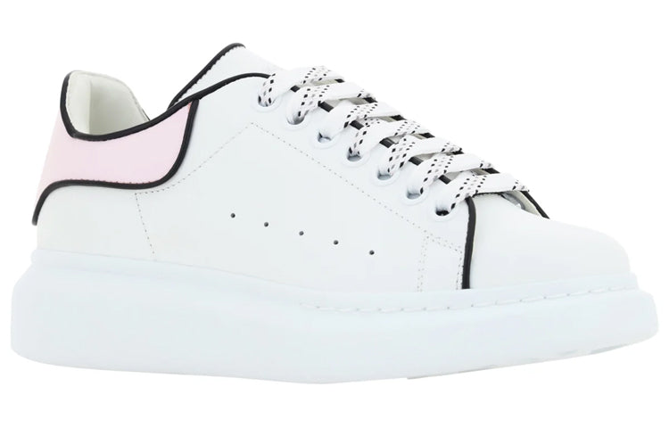(WMNS) Alexander McQueen Oversized Leather Sneakers 'White Pink' 733003WHJE58845