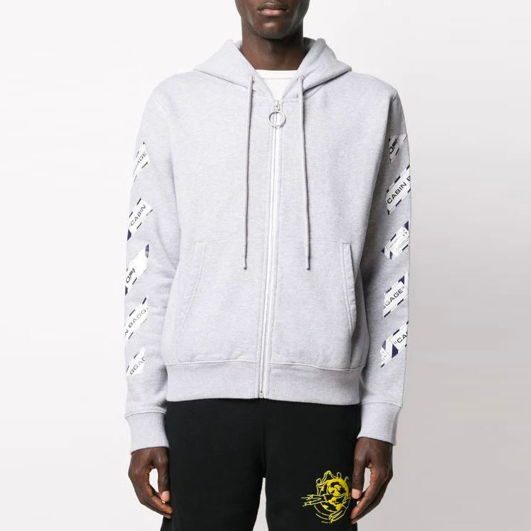 Off-White Alphabet Arrow Zipper light grey OMBE001S20E300030788