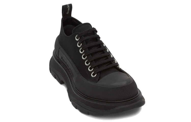 (WMNS) Alexander McQueen Tread Slick Lace Up 'Black' 611705W4L321000