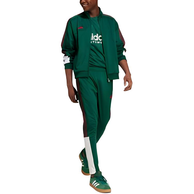 adidas House of Tiro Nations Pack Track Jacket Asia Sizing 'Green Burgundy' IY2057