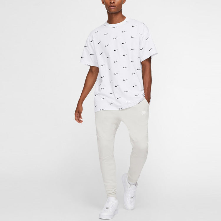 Men's Nike Nrg Swoosh Logo Tee Full Print logo Embroidered Short Sleeve T-Shirt CK4094-100