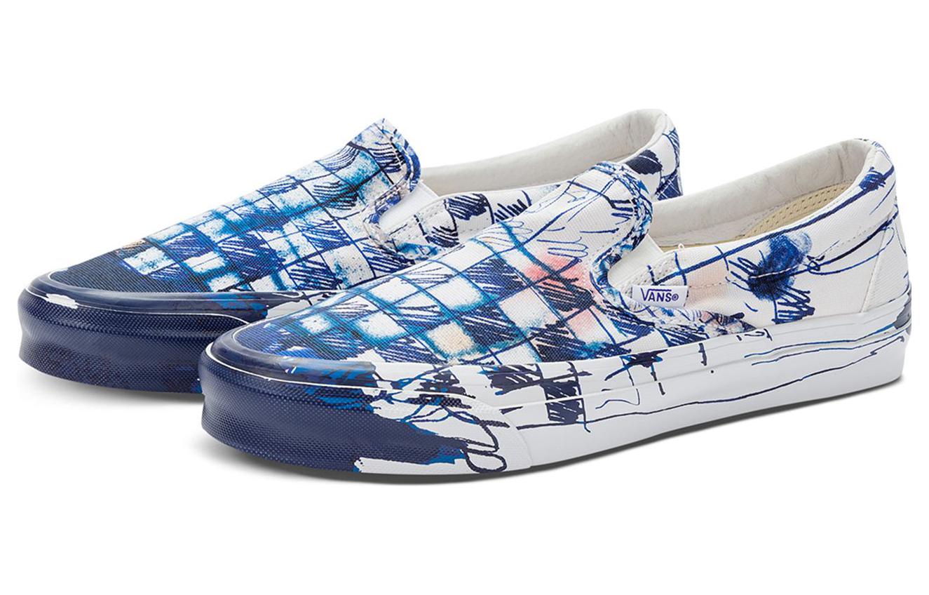 Vans Connor Tingley x OG Classic Slip-On LX 'Checkerboard - White Blue' VN0A45JK61P
