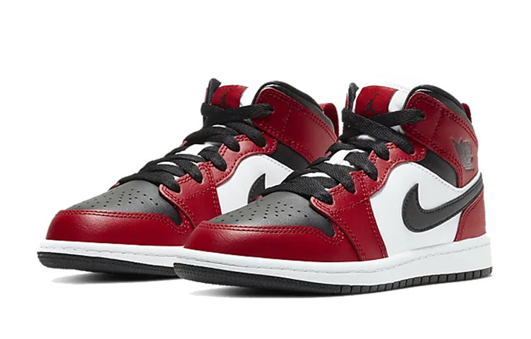 (PS) Air Jordan 1 Mid 'Chicago Black Toe' 640734-069