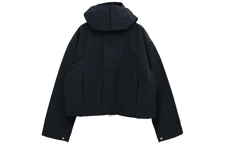 Men's Nike x MMW Crossover Solid Color Short Hooded Jacket Autumn Black DD9430-010