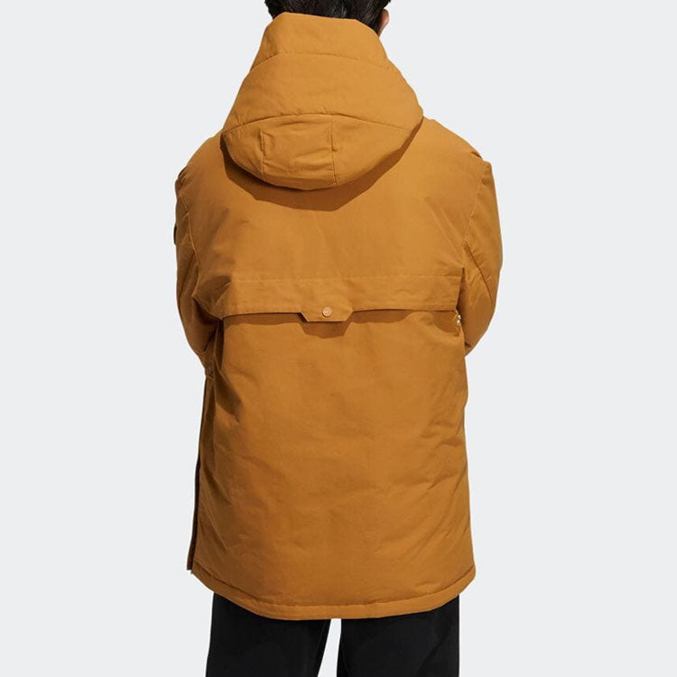 adidas Big Pocket hooded down Jacket Brown H58057