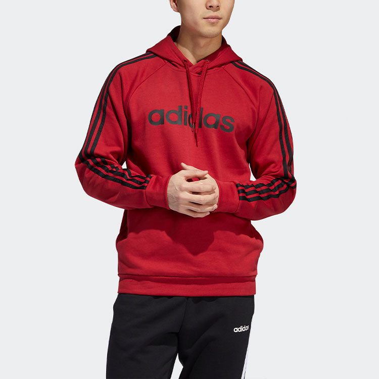 Men's adidas 3s Lin Fl P/o logo Printing Casual Sports Red ED6932