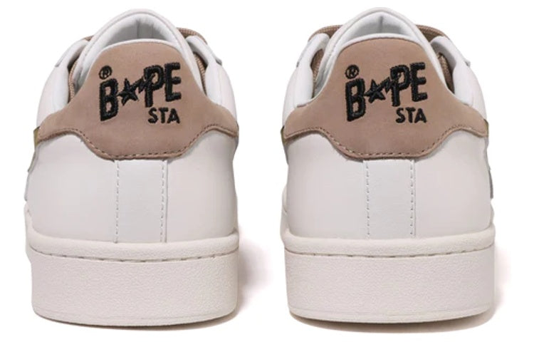 A BATHING APE SKULL Sta Leather Low 'White' 1I80-191-012-WHITE
