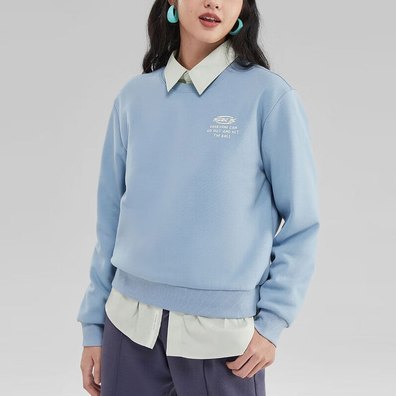 (WMNS) Skechers SKX Long Sleeve Crew Sweater 'Teal' P423W054-0216