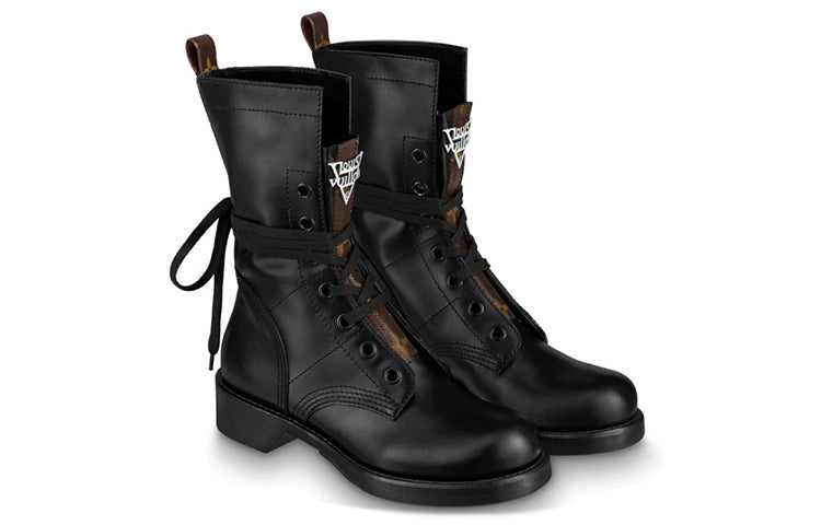 (WMNS) LOUIS VUITTON LV Metropolis Ranger Small Cowhide Martin boots Black 1A64V5