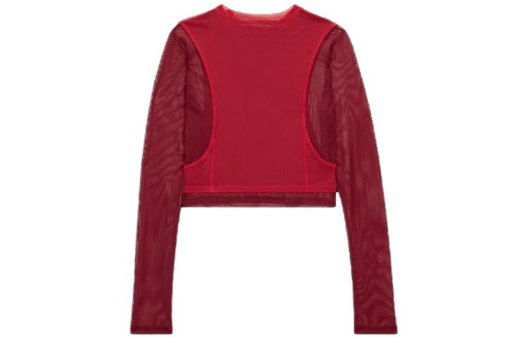 (WMNS) Air Jordan x Teyana Taylor Long Sleeve Mesh T-Shirt 'Red' FB2616-687