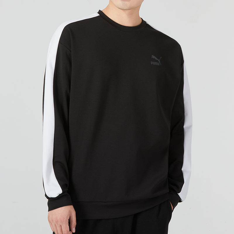 PUMA Suit Crew Neck Logo Sweatshirt 'Black' 538830-56