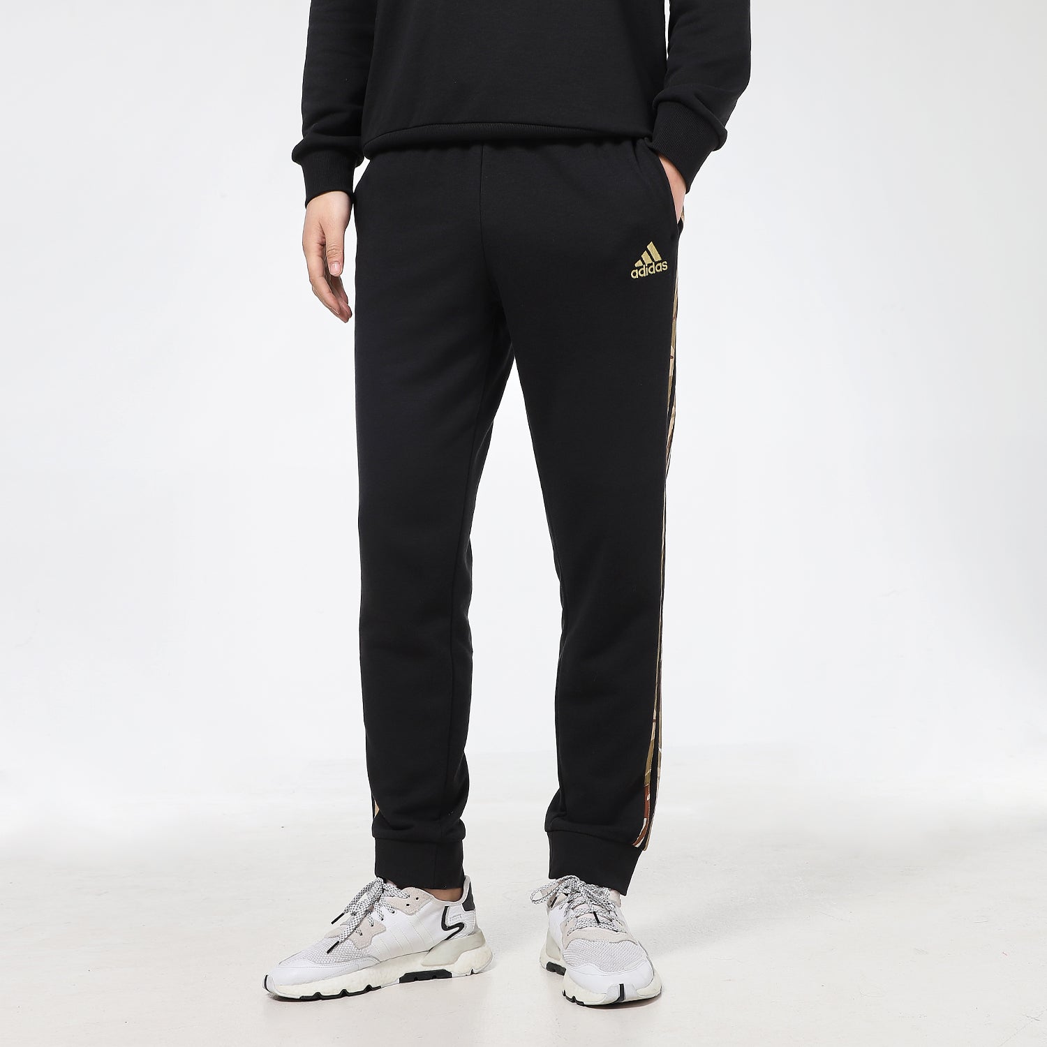adidas Camouflage Knitted Pants Men's Black GL0055