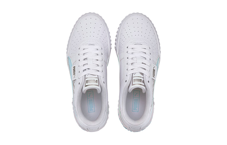 (GS) PUMA Cali Arctic Casual Board Shoes White/Blue 373157-01