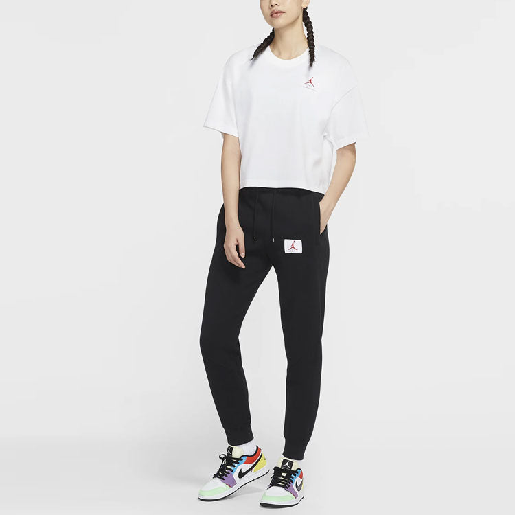 (WMNS) Air Jordan Essentials Boxy Casual Sports Loose Short Sleeve White T-Shirt CZ4140-100