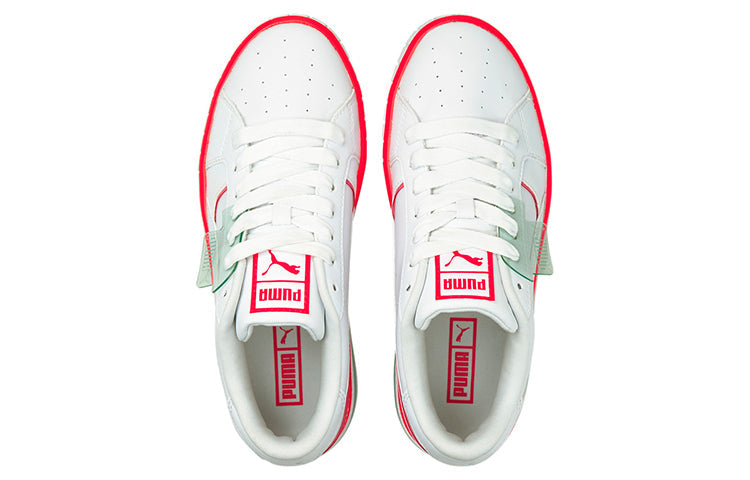 (WMNS) PUMA Cali Star Lights Platform Shoes White/Green/Orange 381609-01