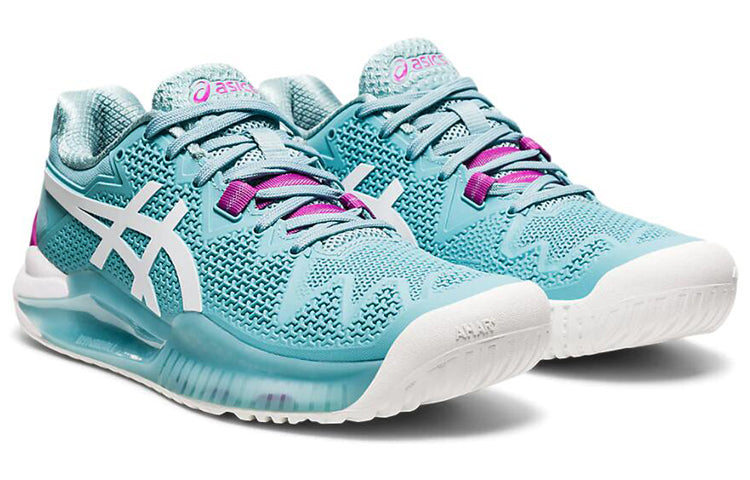 (WMNS) ASICS Gel Resolution 8 Wide 'Smoke Blue' 1042A097-403