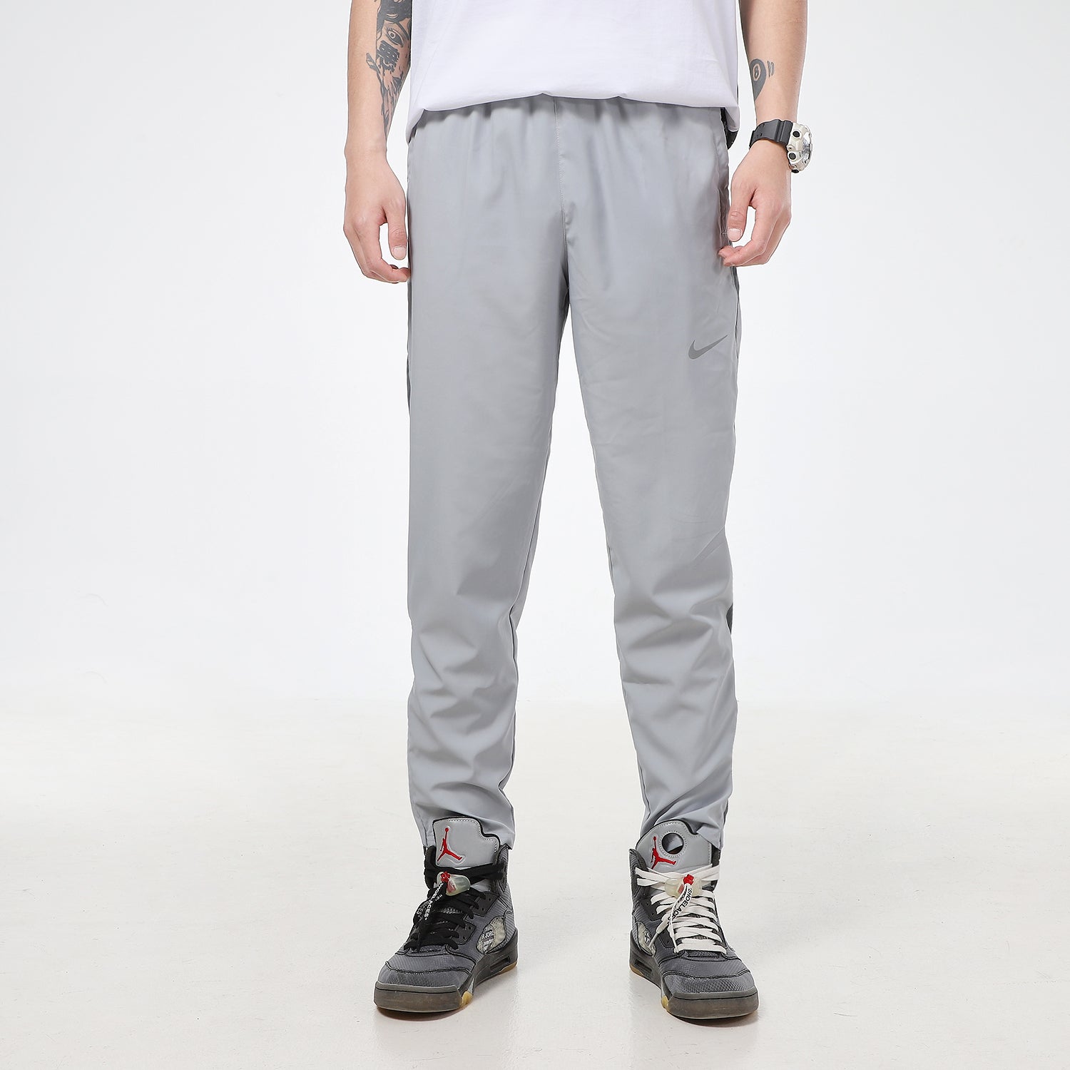 Nike Running Training Quick Dry Woven Sports Pants Gray BV4841-077