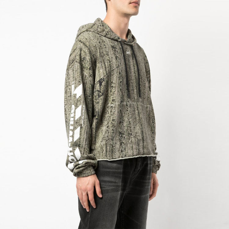 Off-White Diag Arrows Camo Logo Print Cotton OMBB049S190030249901