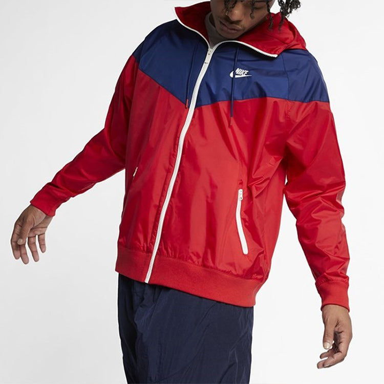 Nike Sportswear Windrunner Hooded Jacket Red Blue AR2192-657