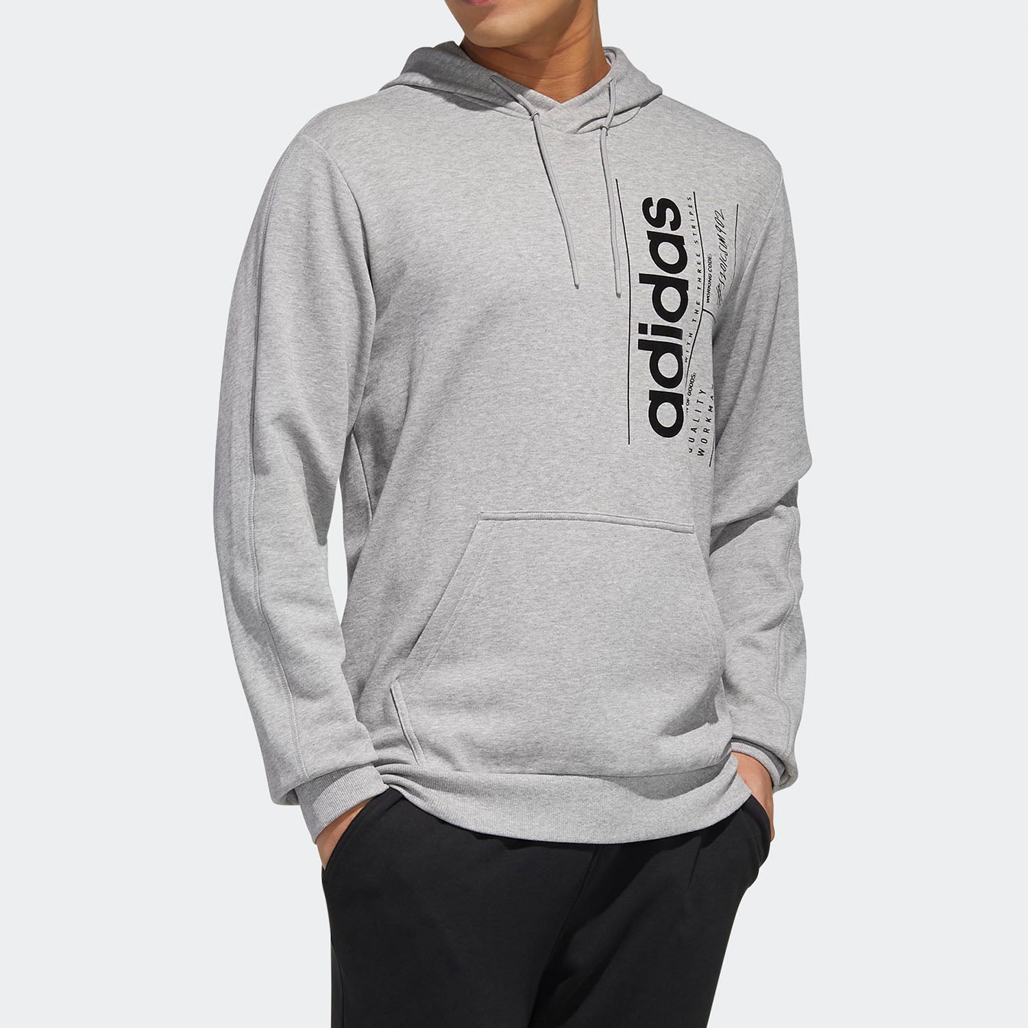 Men's adidas Casual Sports Pullover Gray FM6091