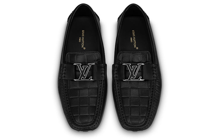 LOUIS VUITTON Monte Carlo Moccasin Shoes 'Black Plaid Top' 1ABFVC