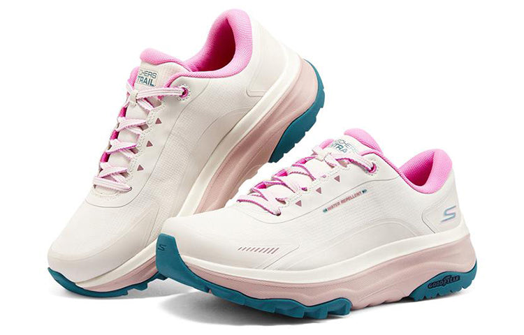 (WMNS) Skechers Max Cushioning Trail 'White Pink' 128220-NAT