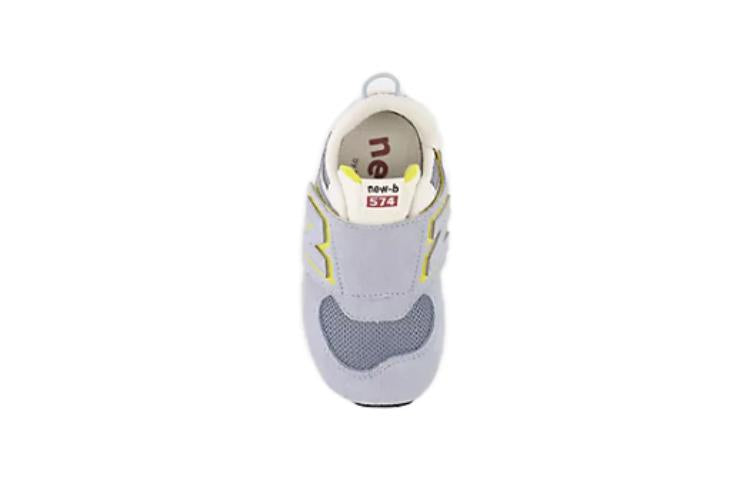 (TD) New Balance 574 New-B Hook & Loop Wide 'Light Arctic Grey Yellow' NW574KB1